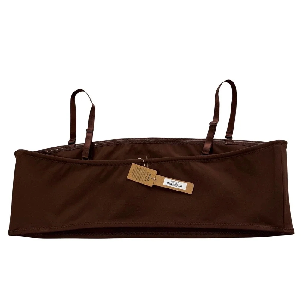 SKIMS Shaping Swim Bandeau Top Cocoa 4X‎